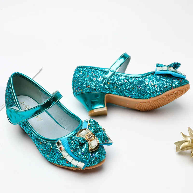 Кожаные сандалии принцессы для девочек Новинка модная обувь с бантом-бабочкой