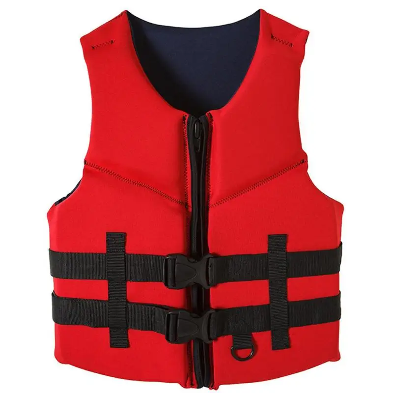 

Adult Life Jacket EPE Cotton Vest Swimming Surfing Fishing Boating Guard Ski Water Buoyancy Suit Lifesaving Clothes Red Black