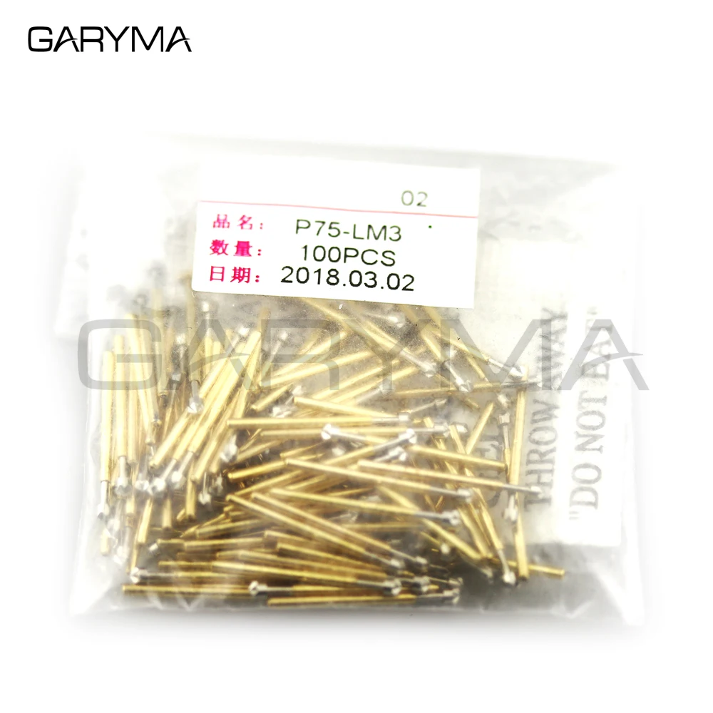 100Pcs in a Pack Dia 1.5mm P75-LM3 Spring Test Probes Pogo Pin Length 16.54mm Stroke Froce:180g Tool Wholesale | Инструменты