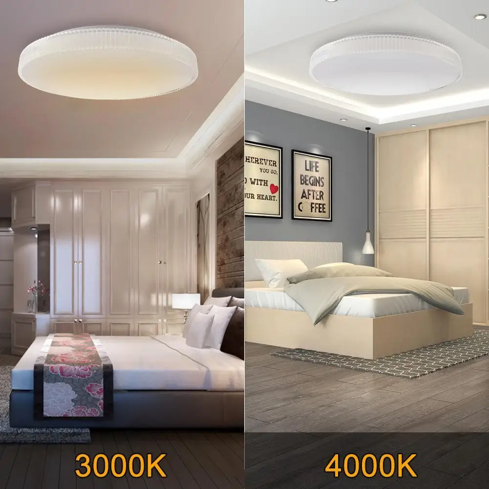 

48W Modern LED Flush Mount Ceiling Fixtures Chandelier Lighting Living Room Kitchen Light Fixtures Bedroom Light Fixture