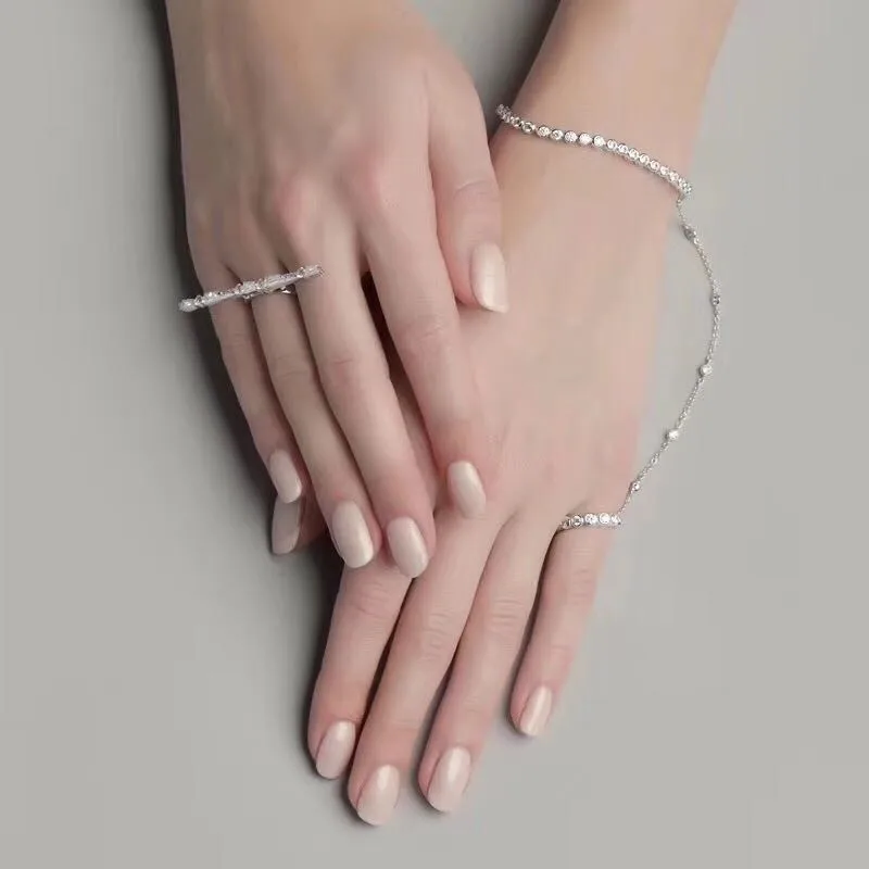 Монако 925 стерлингового серебра браслет связанных палец кольцо AAA циркон обувь с