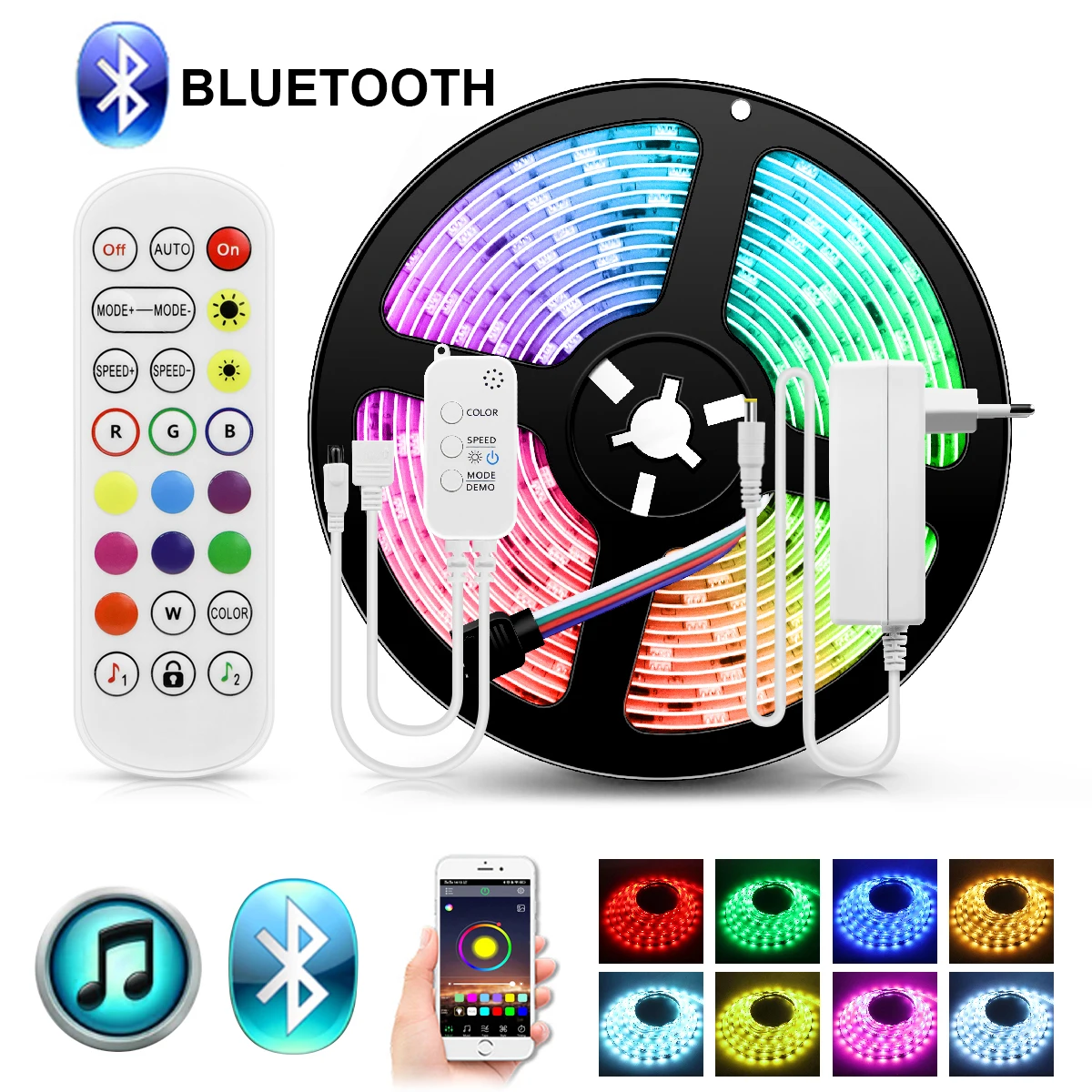 Умная светодиодная ленсветильник с Bluetooth водонепроницаемая 12 В постоянного тока