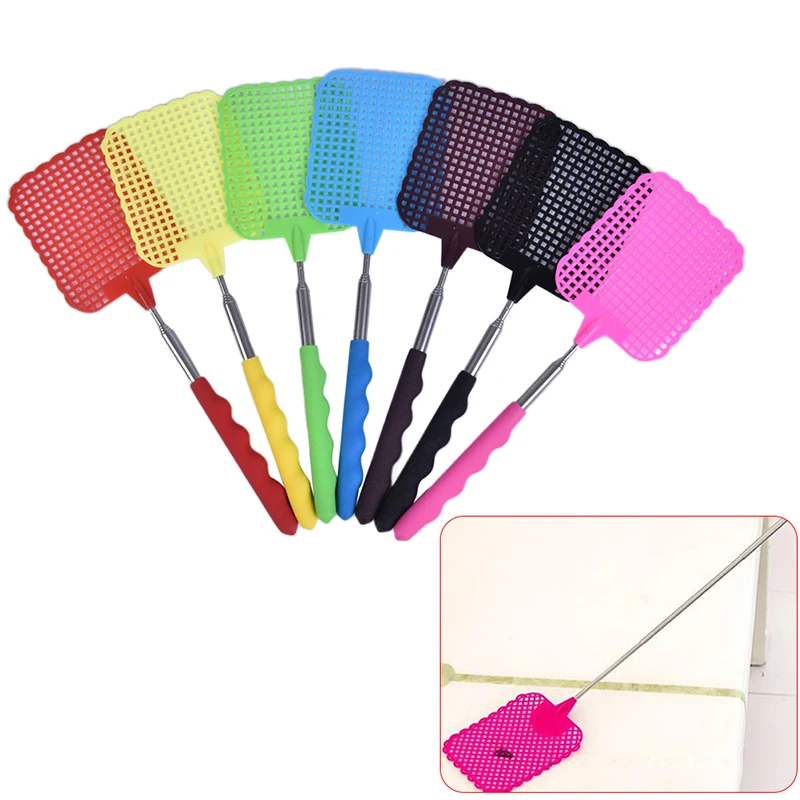 

1pc Fly Swatters Telescopic Extendable Prevent Pest Mosquito Tool Flies Trap Retractable Swatter Garden Supplies