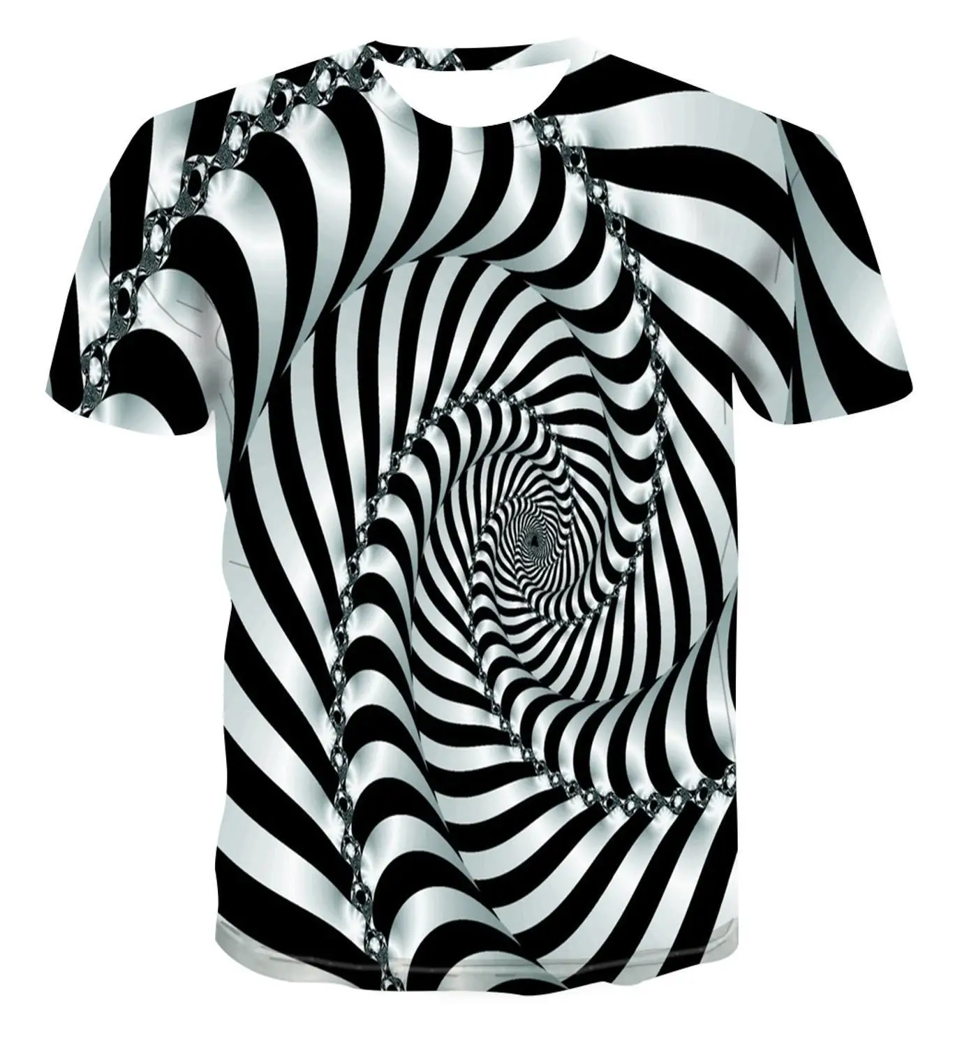 

Hot Selling New 3d Printing T-Shirt Creative Design Vertigo Top Men'S Short Sleeve Fashion Trend Versatile Street Style Handsome