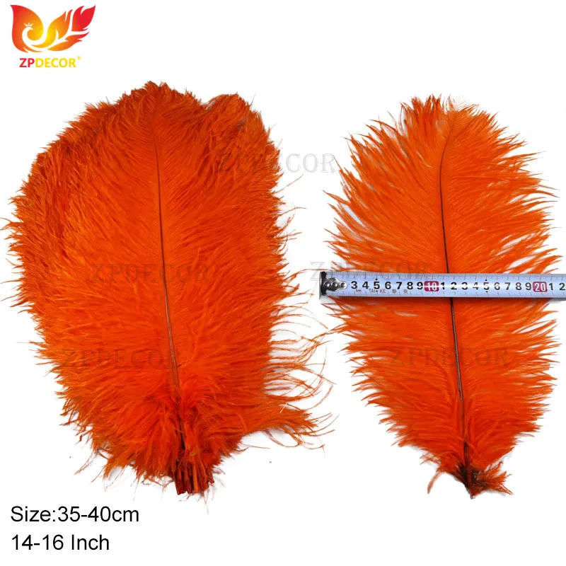 Страусиные перья ZPDECOR 35 40 см/14 16 дюймов для рукоделия товары свадебной вечеринки