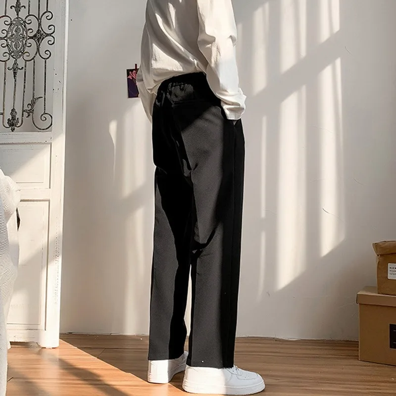

Men Suit Pants Loose Pants Wide Leg Straight Suit Trousers Men Trousers loose students straight wide-leg casual suit trousers