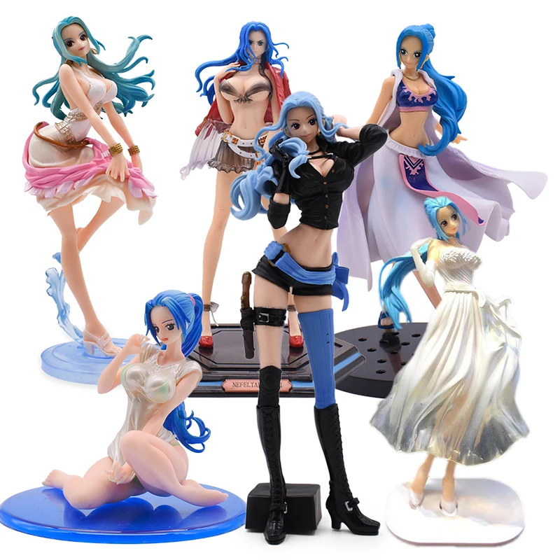 

Anime One Piece Action Figures Nefertari Vivi Blue Long Haired Pretty Girls PVC Action Figure Collection Model Toy Gift