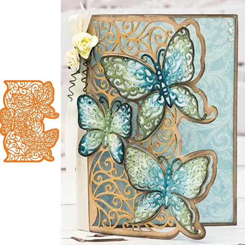 

Butterflies Patchwork Lace Shape Metal Cutting dies Scrapbook Album Handcrafts Embossing DIY Paper card Making Models Stencils
