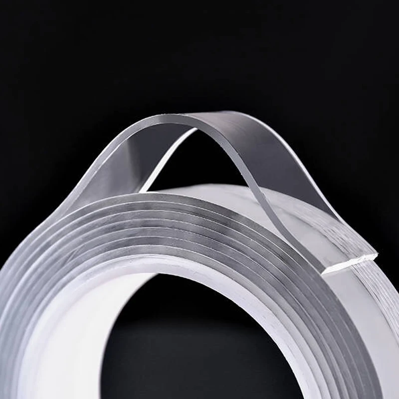 

Transparent Magic Nano Tape Washable Reusable Double Sided Tape Adhesive Nano-No Trace Paste Removable Glue Silicone Rubber Glue