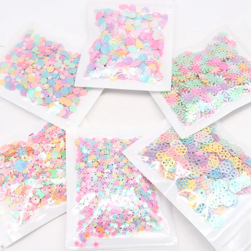 3D искусственный цветок ракушка снежинка Плоская Круглая звезда блестящая