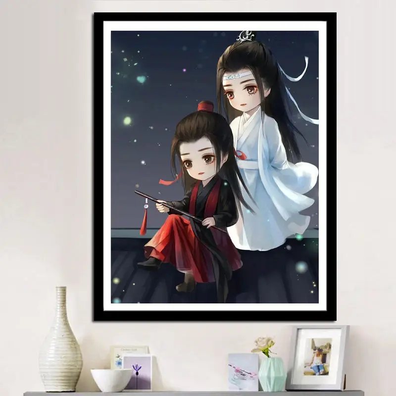 

Misuhui 5D DIY cross stitch photo customized Q Meng version animation mosaic inlaid diamond embroidery for sale