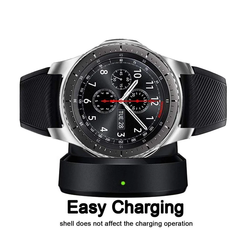 Protector Case for samsung Galaxy watch 46mm Gear S3 Frontier Cover soft TPU plated All Around protective frame Accessories|Ремешки для