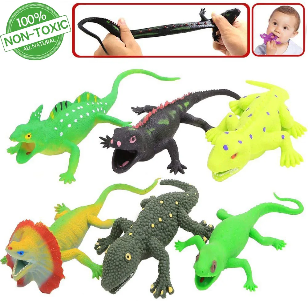 Ящерицы рептилии лес дикие животные модели игрушки Gecko Iguana Хамелеон Komodo Дракон