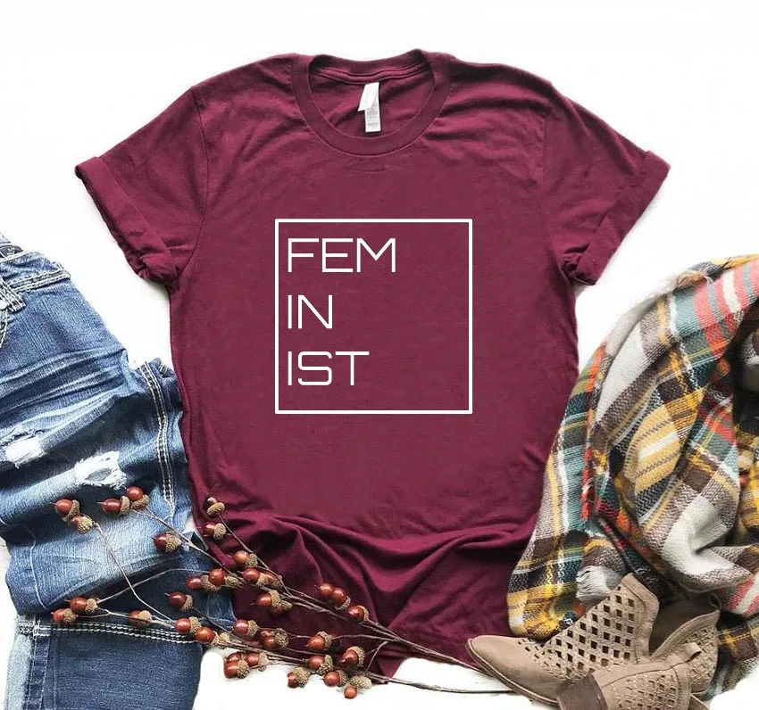 

FEMINST SQUARE Women tshirt Cotton Casual Funny t shirt Gift For Lady Yong Girl Top Tee Drop Ship
