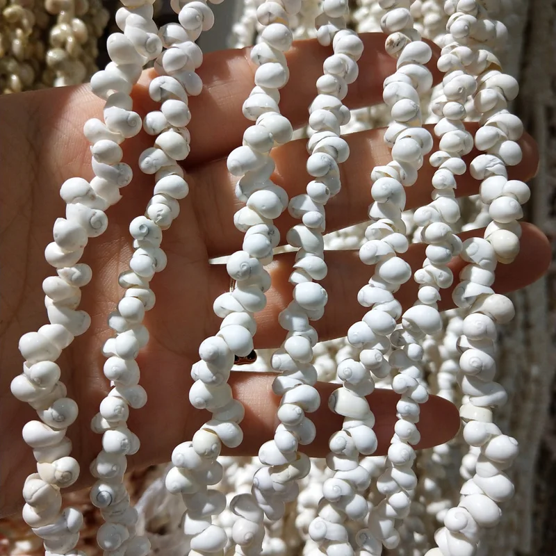 Натуральная раковина бусины белое поле улитка ремесло бусина для изготовления