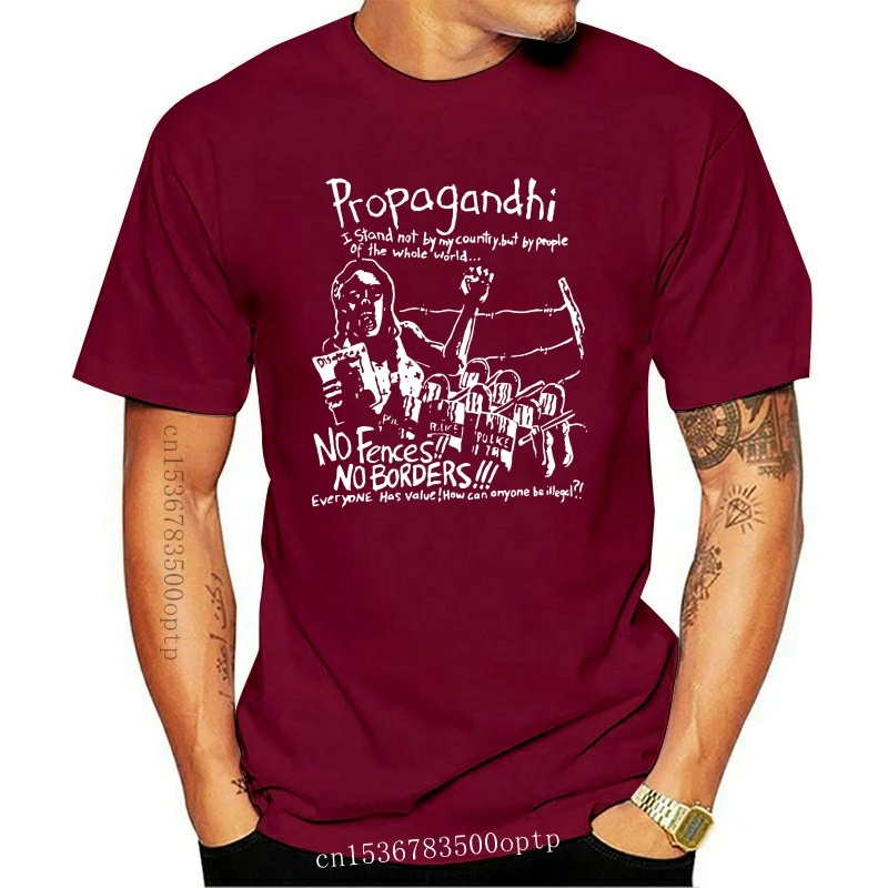 

Propagandhi Men'S No Borders No Fences T Shirt Black