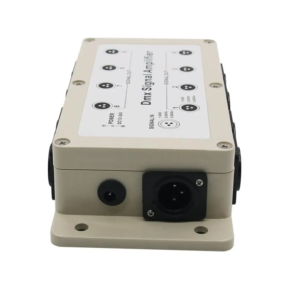 TZT 8-канальный усилитель сигнала DMX 1000V DMX512 Контроллер светильник сцены для