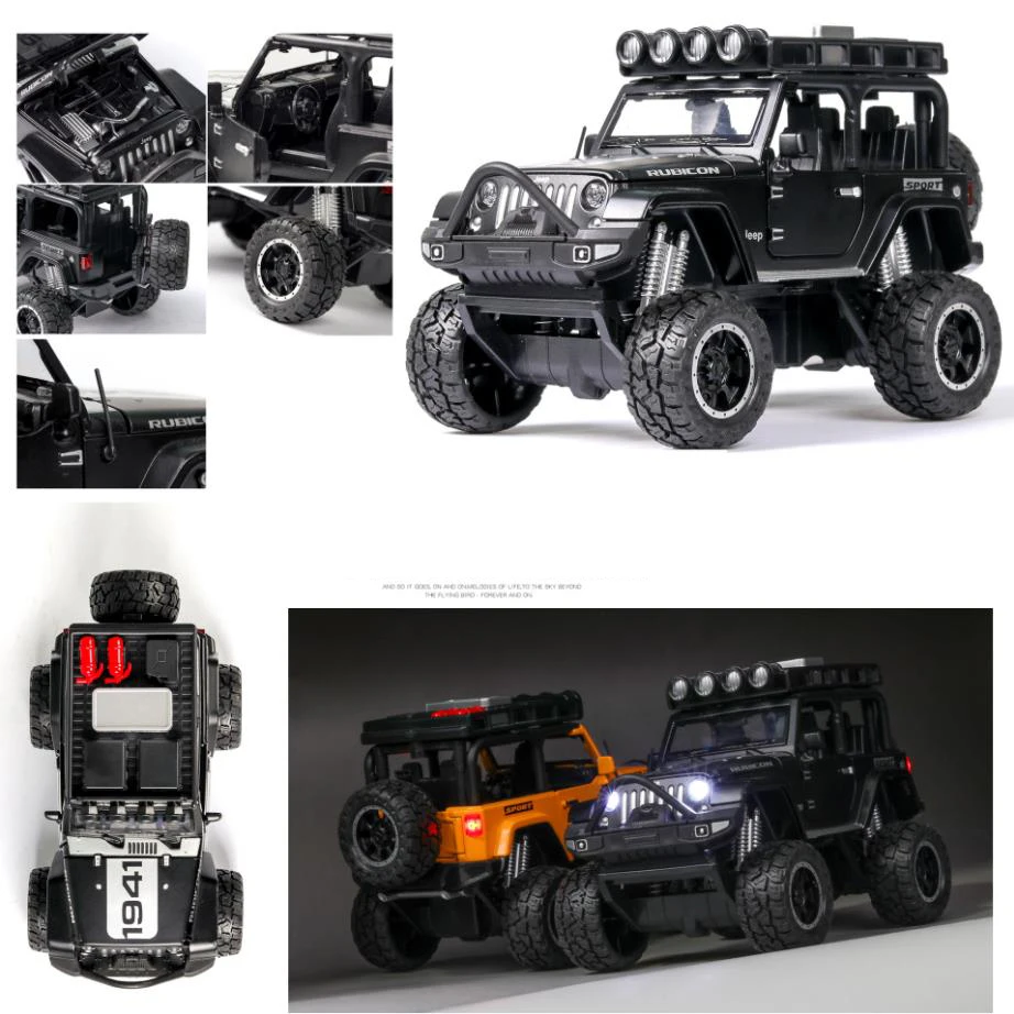 Лидер продаж масштаб 1:32 ORV big wheels Chrysler Jeeps Wrangler Rubicon 1941 металлическая модель