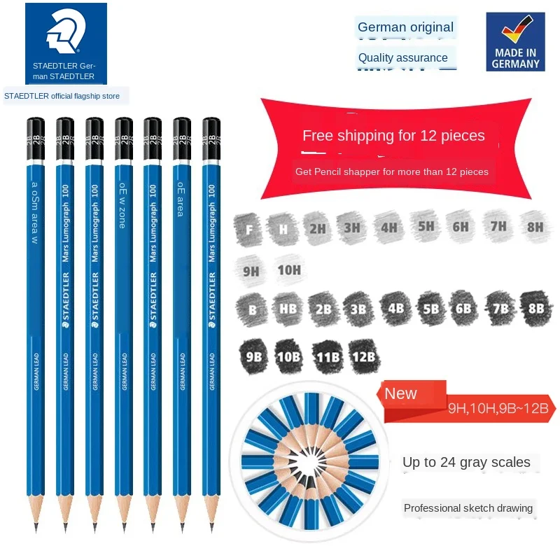 Staedtler 100 Blue Rod Writing Drawing Pencil Drawing Pencil