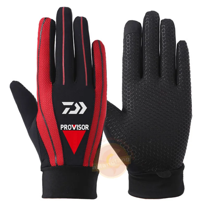 2020 Winter DAIWA Plus Velvet Waterproof Windproof Outdoor Sports Fishing Glove Full Fingers Keep Warm Anti-slip Gloves | Спорт и