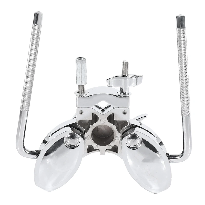 

Double Tom Holder Stand for Drum Set Replacement Parts Accessories Silver