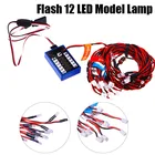 Имитация светодиодных ламп, 12 Светодиодный одов, умная система, вспышка, две лампы, светодиодный управлять светодиодным переключателем для моделей автомобилей 110 HSP TAMIYA CC01 SCX10
