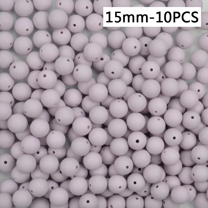 15mm-10PCS Силиконовые бусы 9/12/15 мм Детские Прорезыватель для зубов круглый Прорезывания Зубов Силиконовые Бусины Perle силиконовый зубного прикуса станет заметно Прорезывания Зубов Бусины для изготовления ювелирных изделий - Цвет: 15mm-10PCS