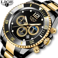 2021 lige new mens casual sports watch top luxury brand watch for men waterproof luminous stainless steel mens wrist watch