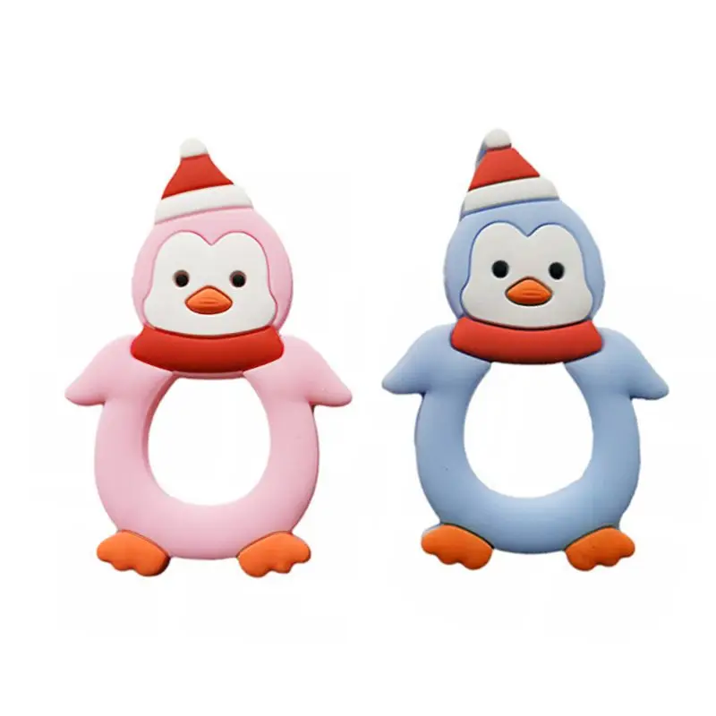 

Baby Teether Cartoon Penguin Modeling Silicone Molar Stick Infant Bite Chew Appease Teeth Gel for Girls Boys 97BE