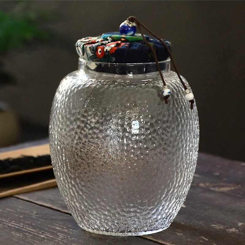 Кухонная Стеклянная банка для хранения Conister с тканевым покрытием еда чай кофе