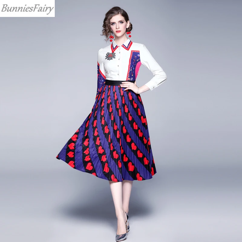 BunniesFairy Осень зима 2019 новинка женская элегантная красная блузка с принтом в виде