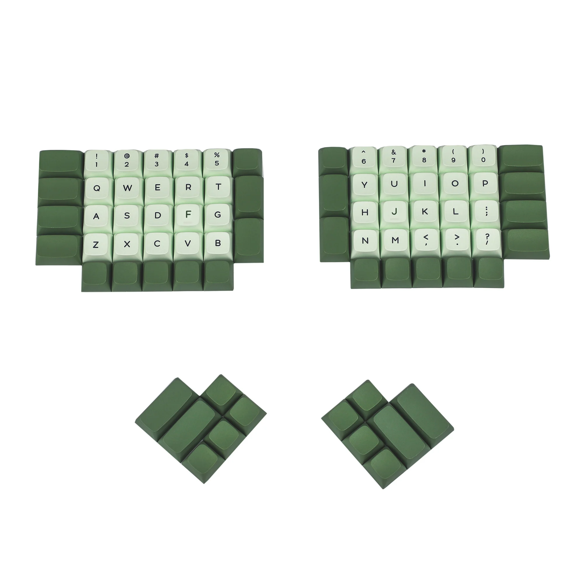 

YMDK ZDA Ball Shape Thick PBT Matcha Blank and Dye-sublimation Keycap Set For Ergo Ergodox Lily58 Planck Preonic