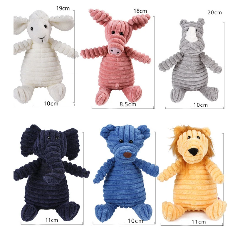 

Plush Pet Dog Toys Animal Shape Squeaky Chew Bite Resistant Puppy Doggy Chew Toys For Small Large Dogs Pet Supplies Accessories