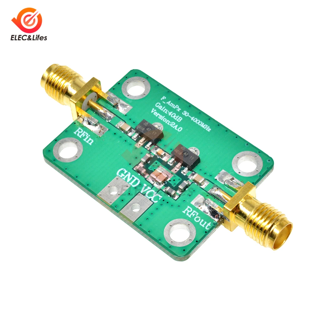 Low Noise Signal Receiver RF Amplifier Gain Module LNA Wideband 50-4000MHz 40dB Broadband for FM radio TV signal amplifier | Инструменты