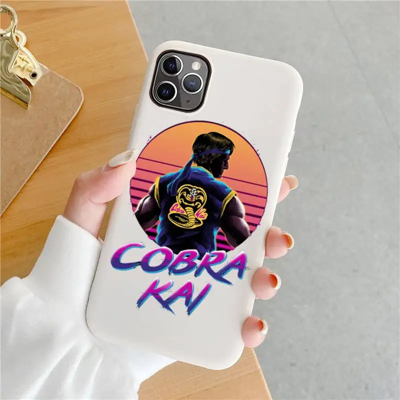 

Cobra Kai Phone Case Candy Color for iPhone 6 6S 7 8 11 12 XS X SE 2020 XR mini pro Plus MAX mobile bags