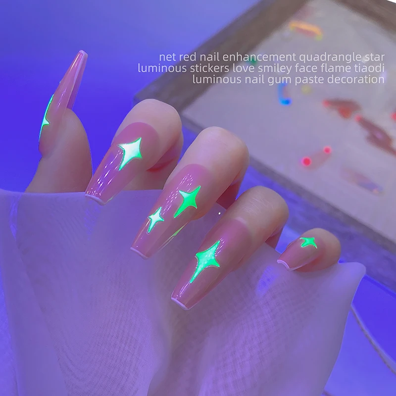 Светящиеся Типсы для дизайна ногтей типсы маникюра инструмент 3D сделай сам