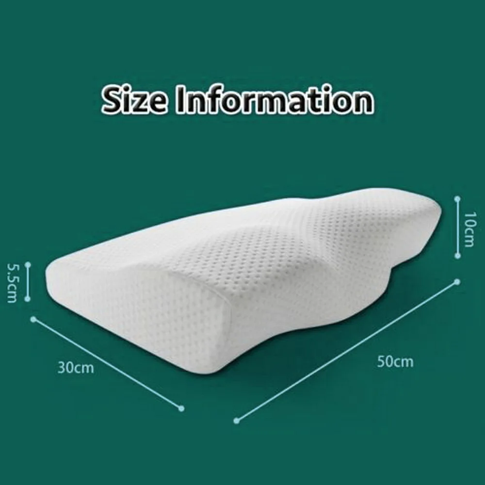 Подушка из хлопка с эффектом памяти и наполнителем для сна ортопедическая