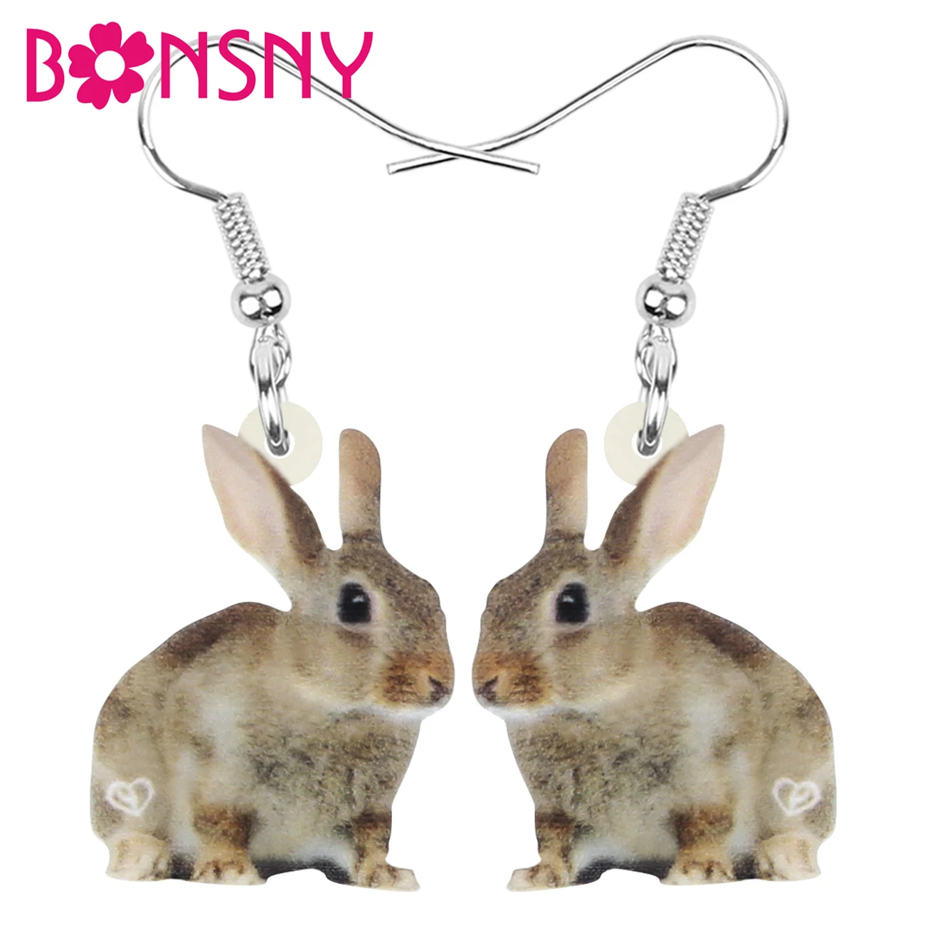 ARWA акриловые пасхальные коричневые заячьи серьги с кроликом для домашних