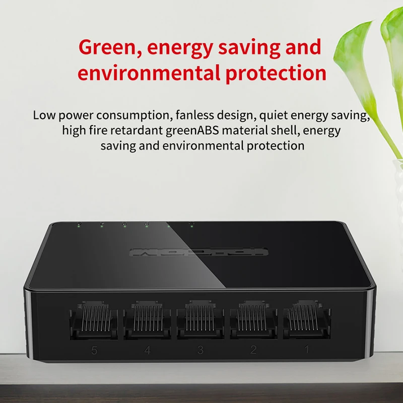 Коммутатор JSMAX JS1005-S Gigabit Ethernet порт RJ45 s 10/100/1000 Мбит/с 5-портовый гигабитный