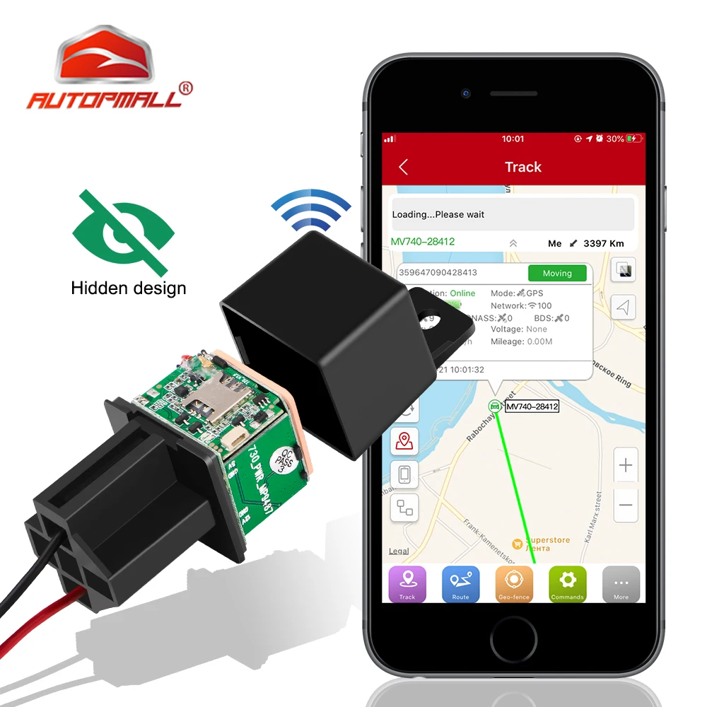 GPS-трекер для мотоцикла и автомобиля MV740, 9-90 в GPS-трекер для мотоцикла и автомобиля MV740, 9-90 в