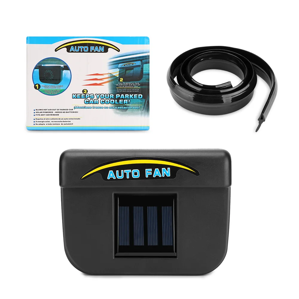 Автомобильный Вентилятор черный воздушный вентилятор на солнечной энергии