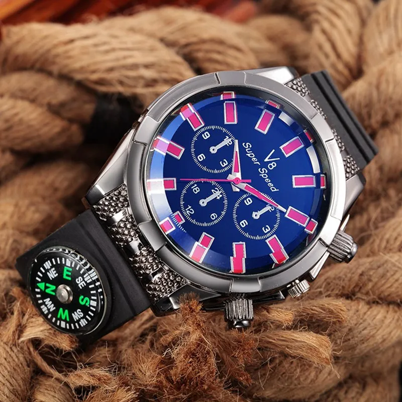 Модные мужские тонкие кварцевые часы из силикагеля для студентов спортивные