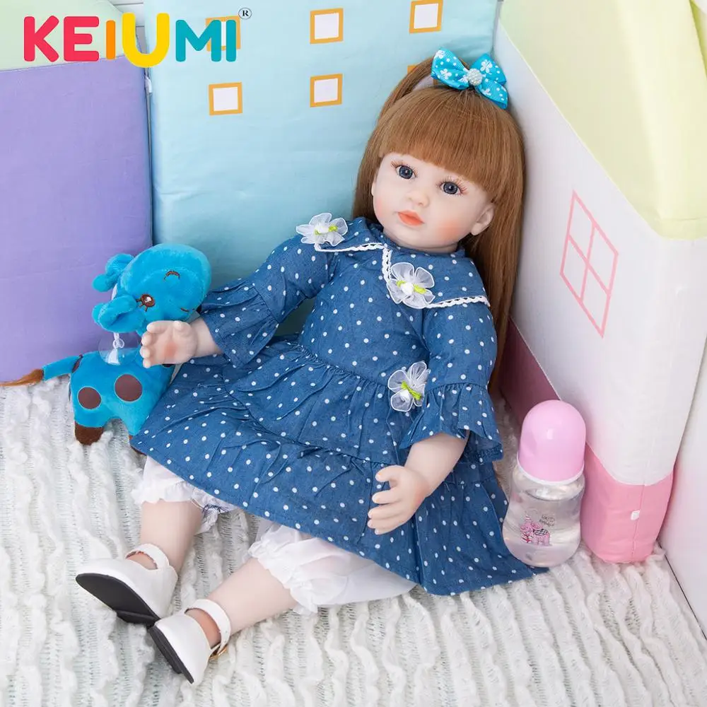KEIUMI 19 Inch DIY Long Hair Fashion Reborn Baby Dolls Cloth Body Girl Doll Gifts For Children Birthday Xmas Gift | Игрушки и хобби