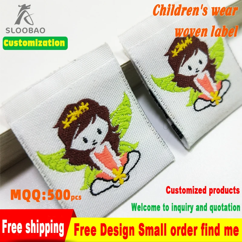 FreeShippingEmbroideryGarmentAccessoriesCustomClothingLabelsCustomizedLogoComputerColorWovenLabelTagsOwnNameForClothing2000pcs|clothing labels|custom