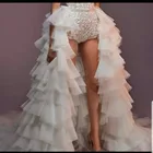 Мы продаем только Съемная юбка с оборками из тюля для дня рождения Платья фотосессии наложения многоярусная юбка из тюля для Для женщин свадебные длинная юбка