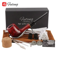 smoking tobacco pipe set sandalwood pipe classic retro red sandalwood pipe with gift box for smoking accessories