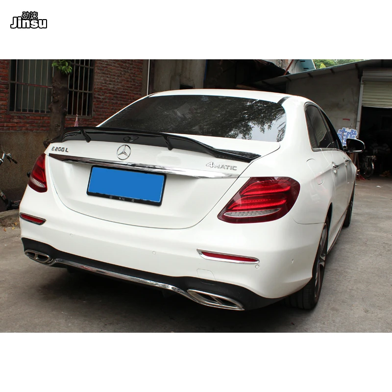 Стильный спойлер для заднего багажника из углеродного волокна Renntech губа Benz E class