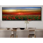 Сделай Сам Алмазная paintind Стразы мозаика красный мака вышивка крестиком 5d Алмазная вышивка камни в форме ромба, круглые фрезы большой A1024