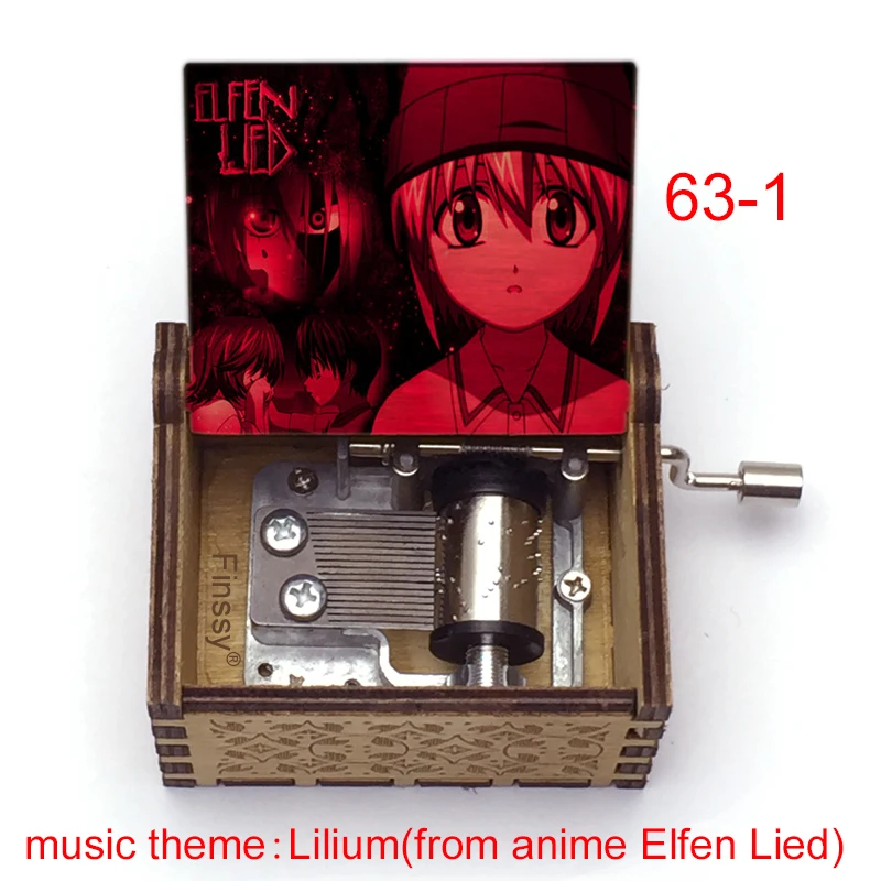 Креативная цветная печать Аниме Elfen Lied музыкальная тема Lilium Люси 18 Note деревянная