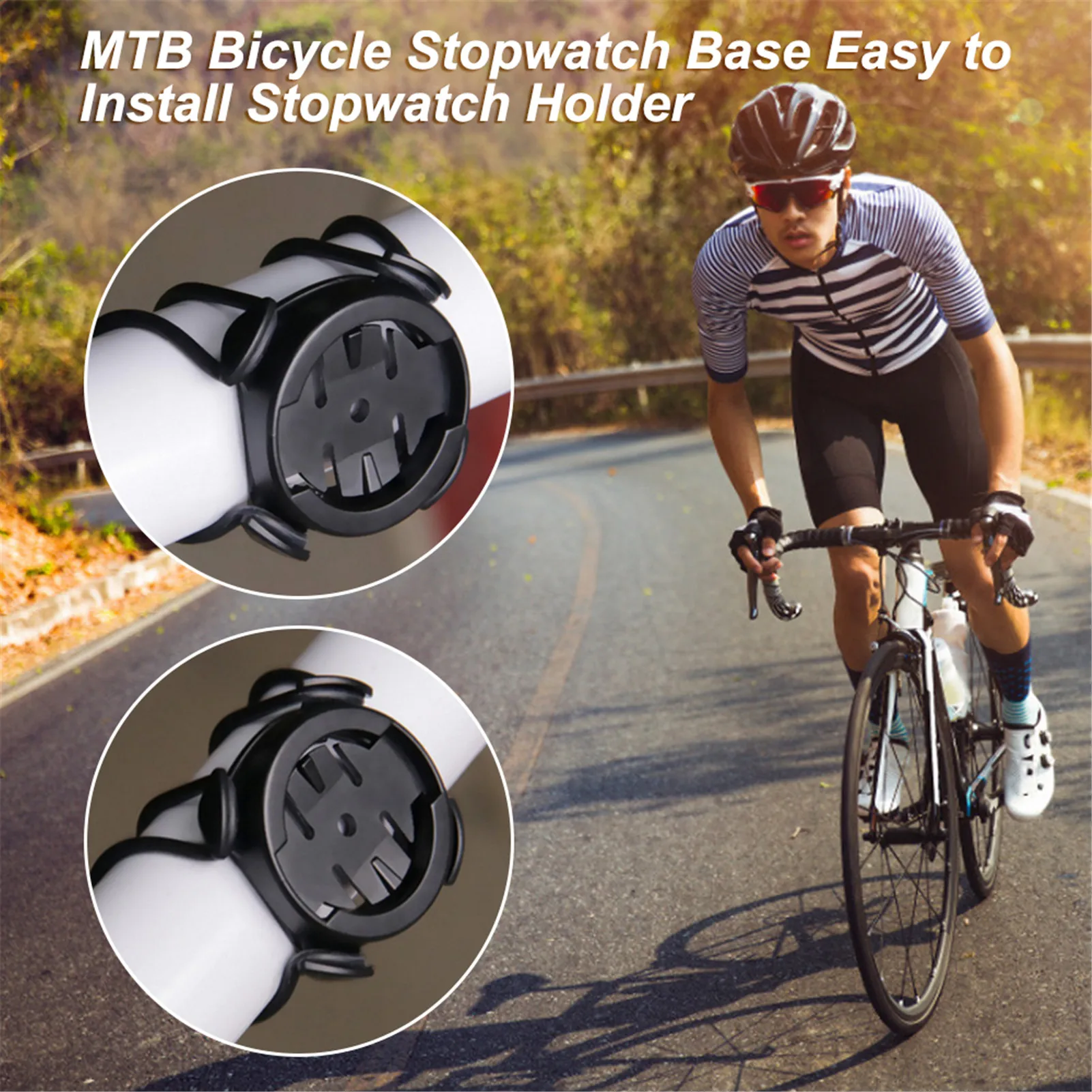 

MTB Bicycle Stopwatch Base Bicycle Stopwatch Mount Cycling Speedometer Stand Easy To Install Stopwatch Holder Bicycle Accessorie